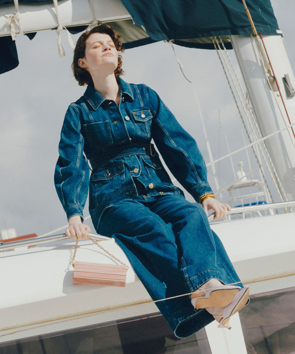 【23年AW】LOULOU WILLOUGHBY【定価:28,600円】パンツ LOULOU WILLOUGHBY】ハイウエストワイドデニムパンツ|allureville