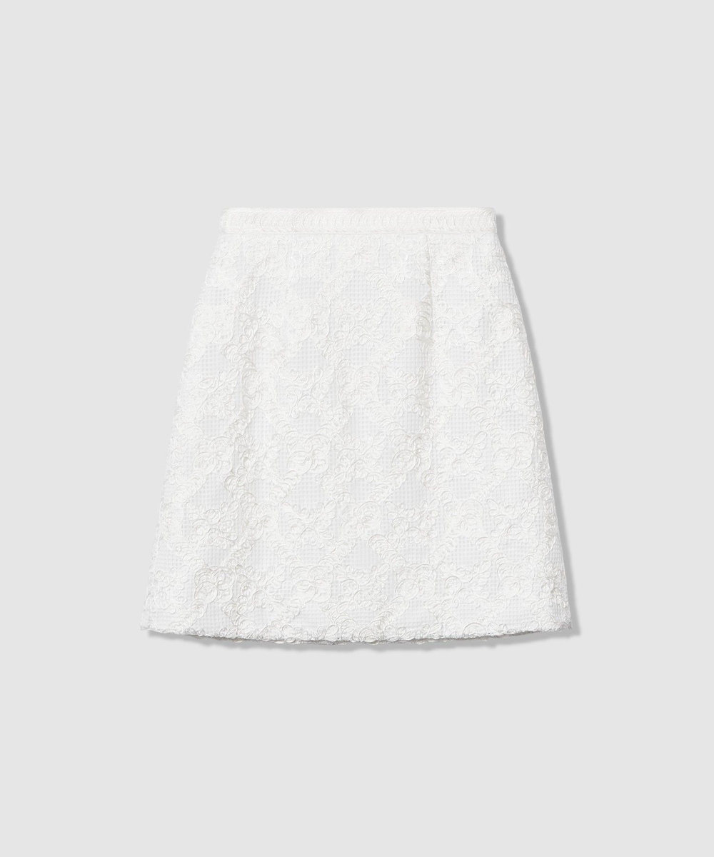 LOULOU WILLOUGHBY 【LOULOU WILLOUGHBY】コード刺繍ミニスカート オフホワイト (02)