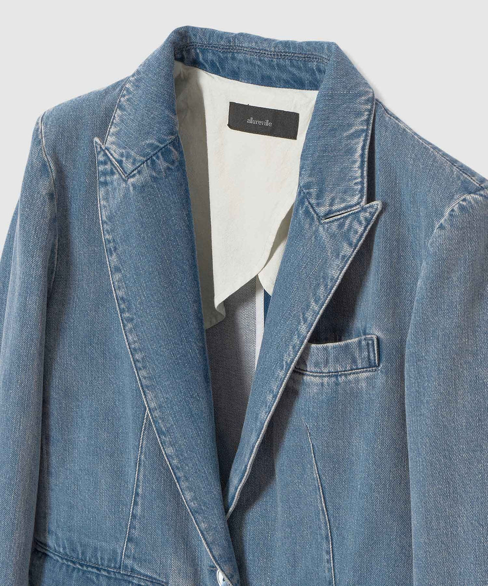 allureville デニムシングルジャケット ブルー (61)