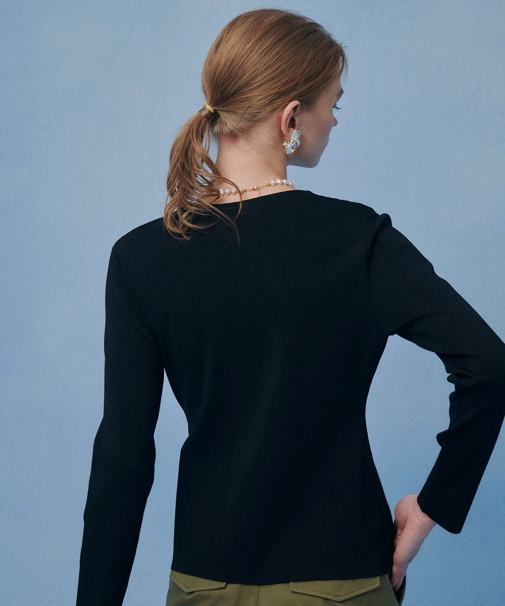 LOULOU WILLOUGHBY 【LOULOU WILLOUGHBY】ドレープアシメプルオーバー ブラック (95)