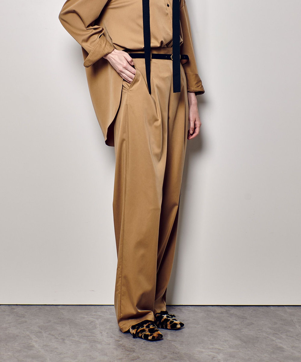 allureville フィブリルタックパンツ ベージュ (11)