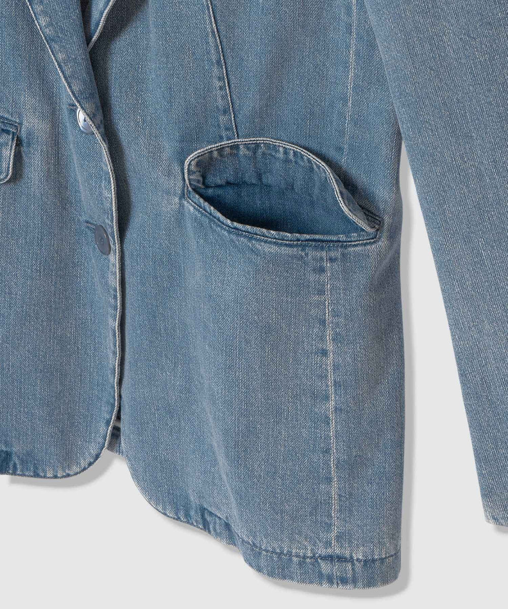allureville デニムシングルジャケット ブルー (61)