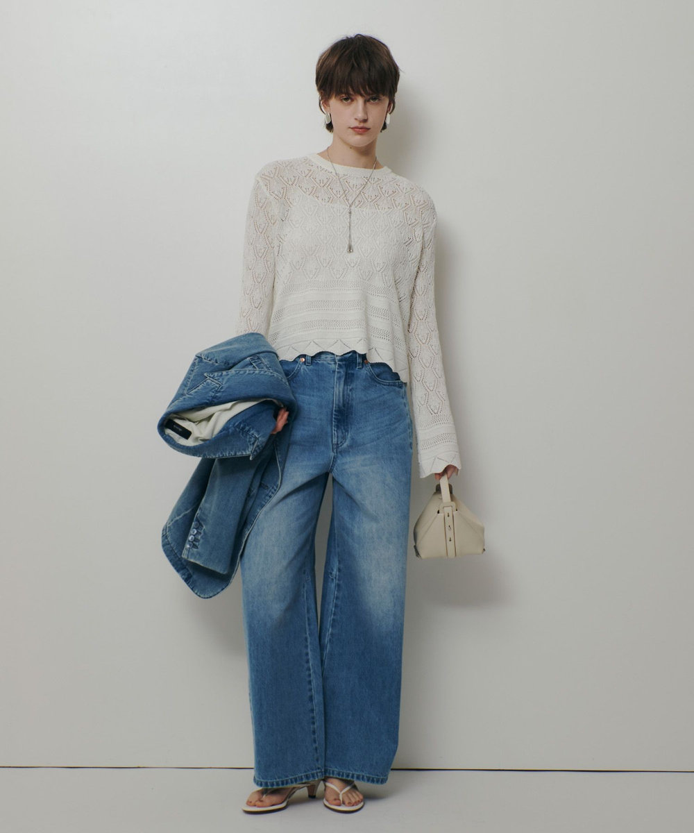 allureville レースニットプルオーバー オフホワイト (02)