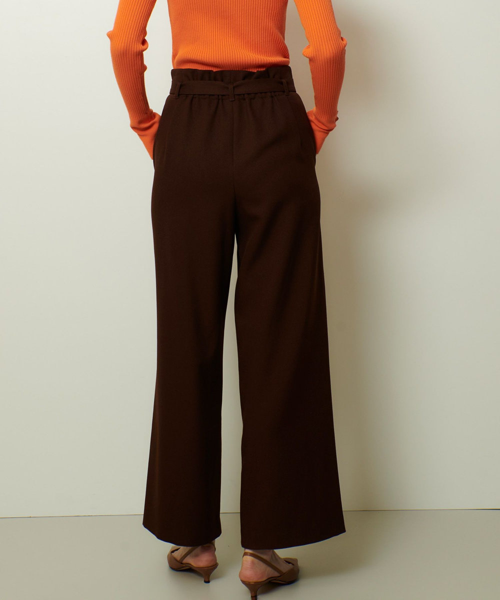 allureville ウールライクフランネルヨークレスパンツ ブラウン (81)