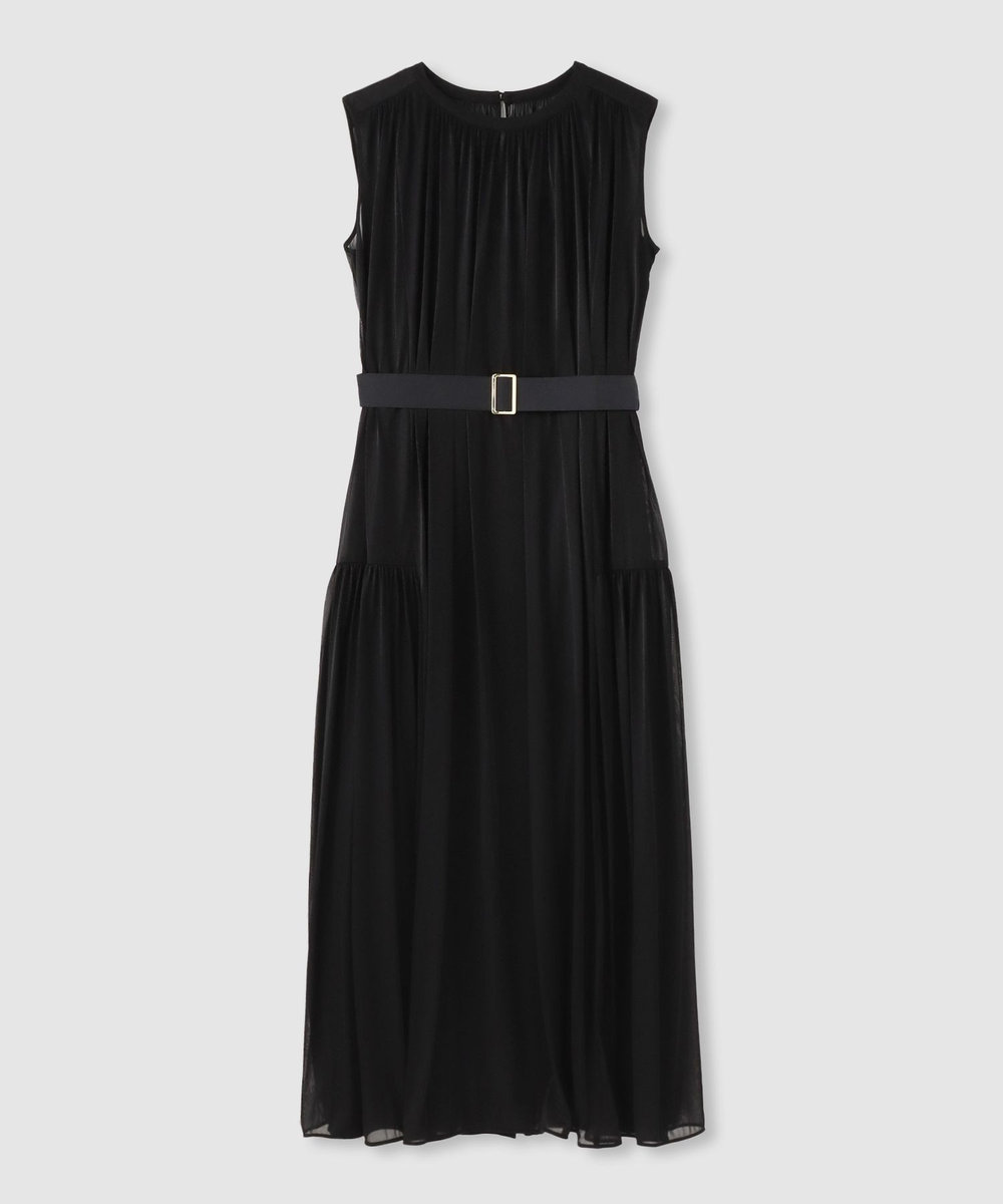 allureville エスパンディワイドベルトワンピース ブラック (95)