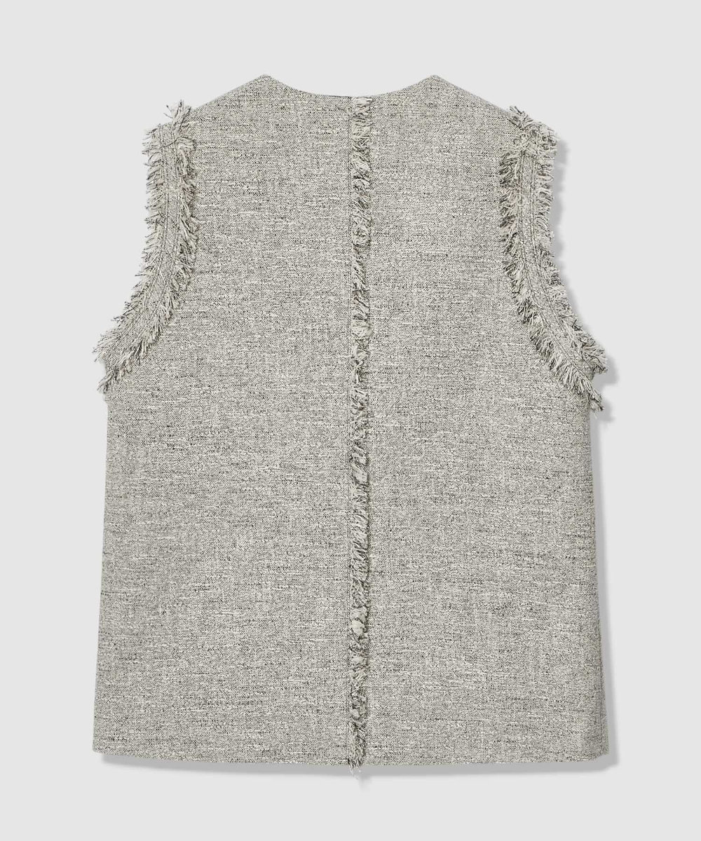 allureville ミックスツイードフレアジレ ブラック (95)