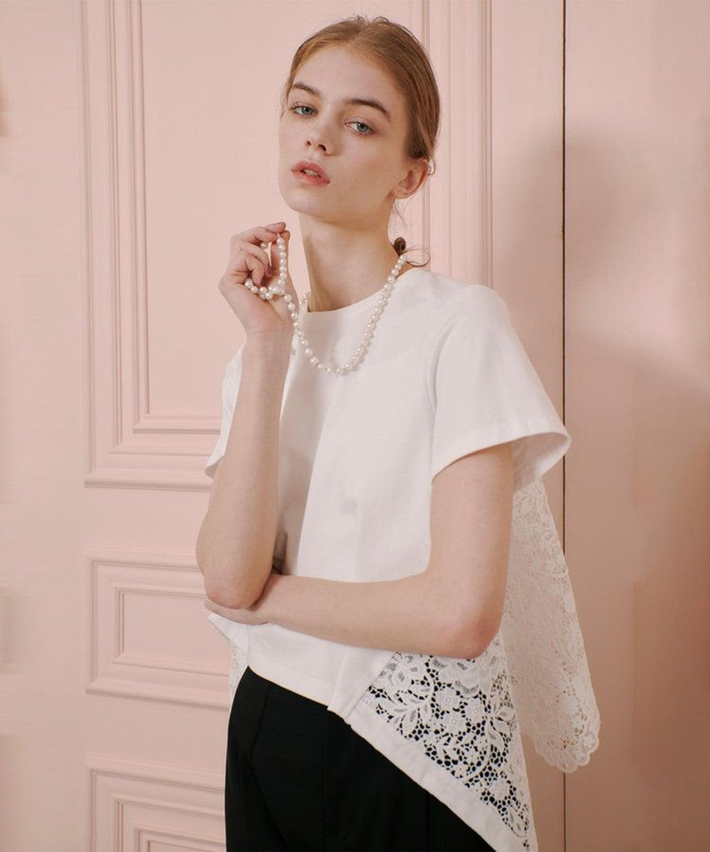 ◇ 【LOULOU WILLOUGHBY】レースドッキングプルオーバー|allureville