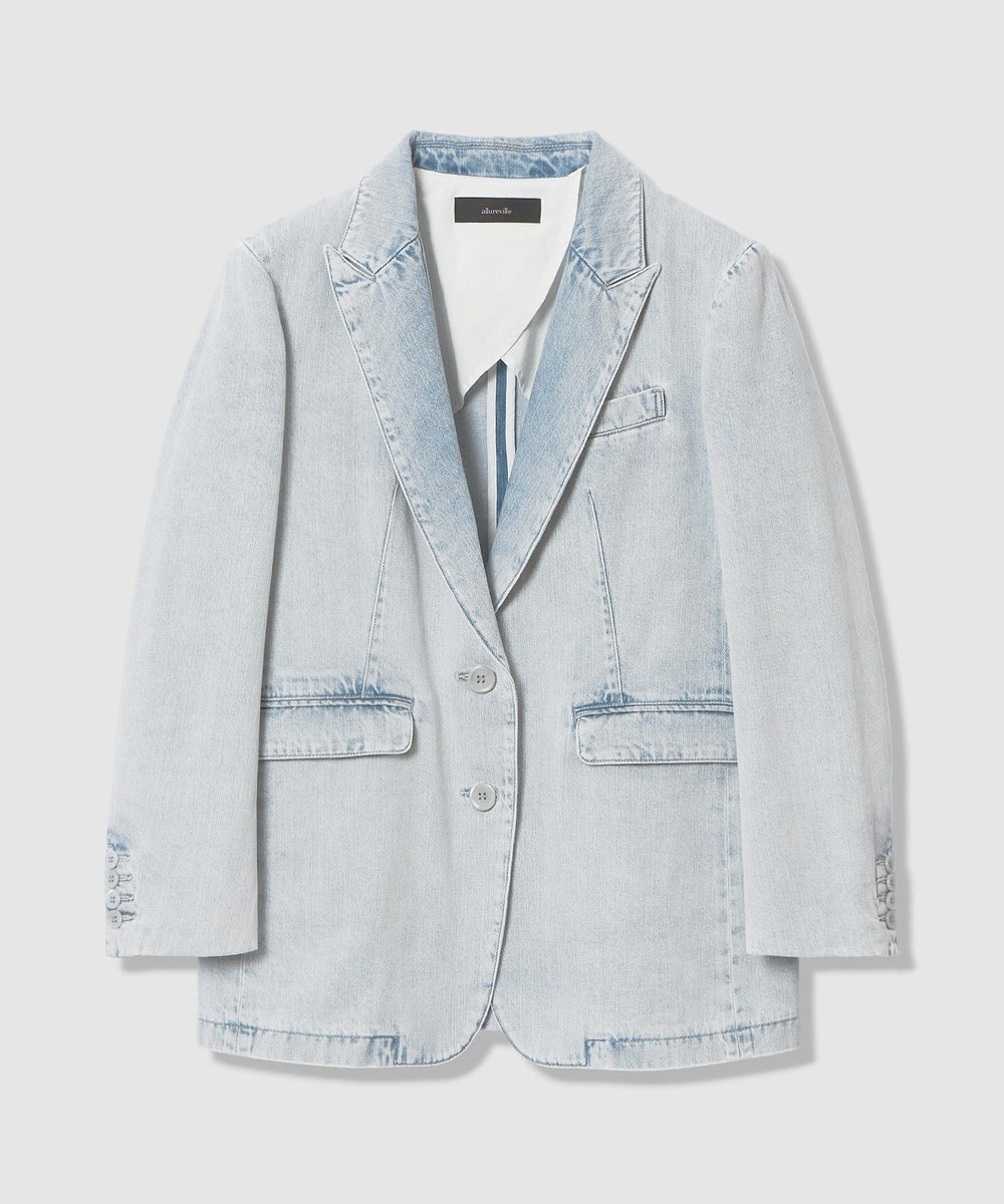 allureville デニムシングルジャケット ライトブルー (62)