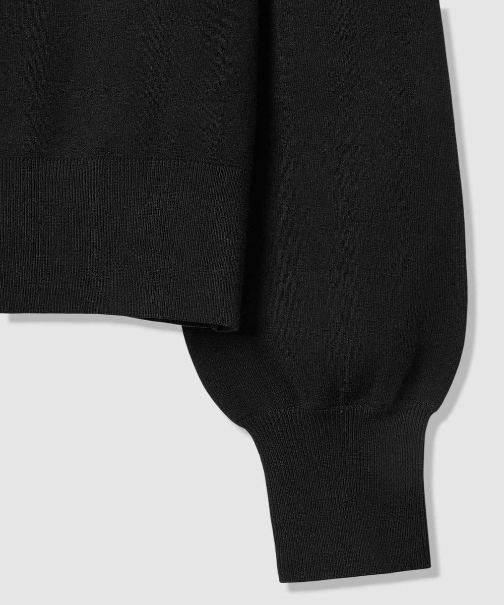 LOULOU WILLOUGHBY 【LOULOU WILLOUGHBY】フラワー衿付プルオーバー ブラック (95)