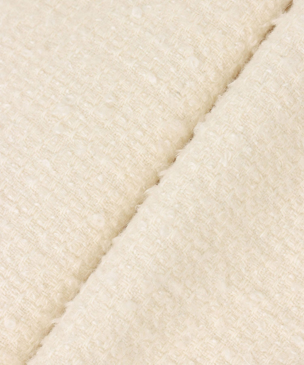 LOULOU WILLOUGHBY 【LOULOU WILLOUGHBY】ツイードダブルミドルコート オフホワイト (02)