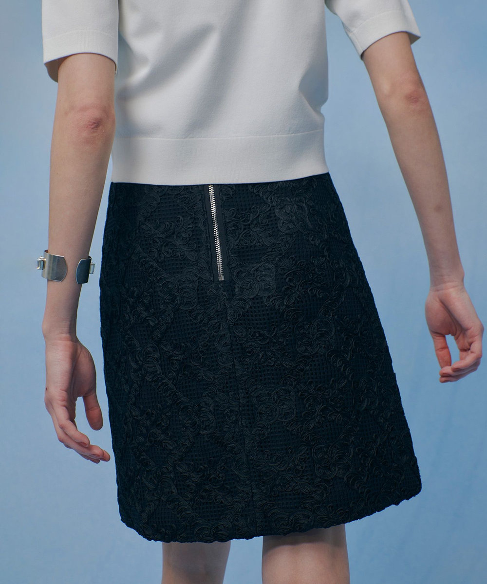 LOULOU WILLOUGHBY 【LOULOU WILLOUGHBY】コード刺繍ミニスカート ブラック (95)