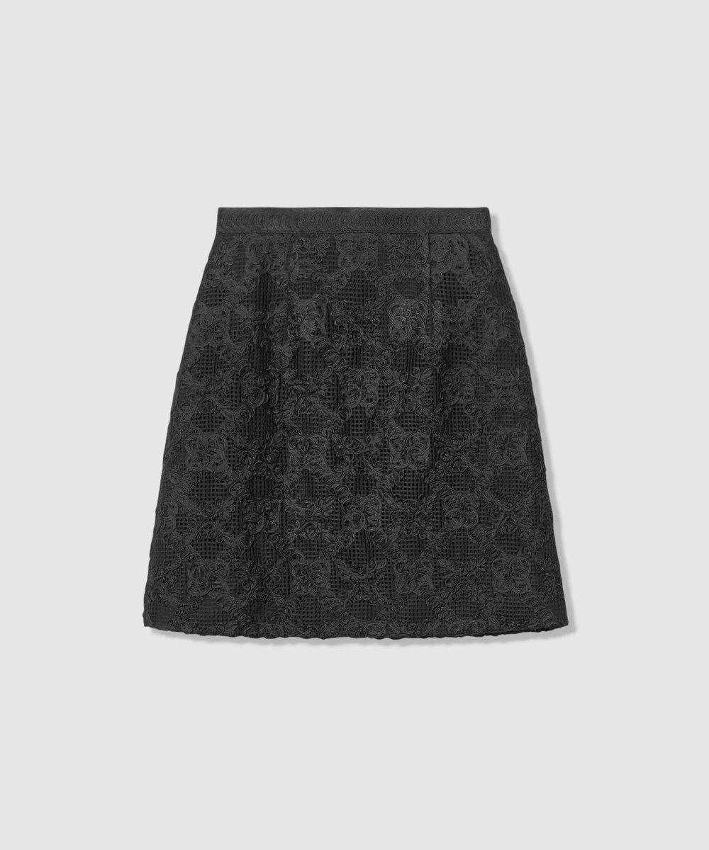 LOULOU WILLOUGHBY 【LOULOU WILLOUGHBY】コード刺繍ミニスカート ブラック (95)