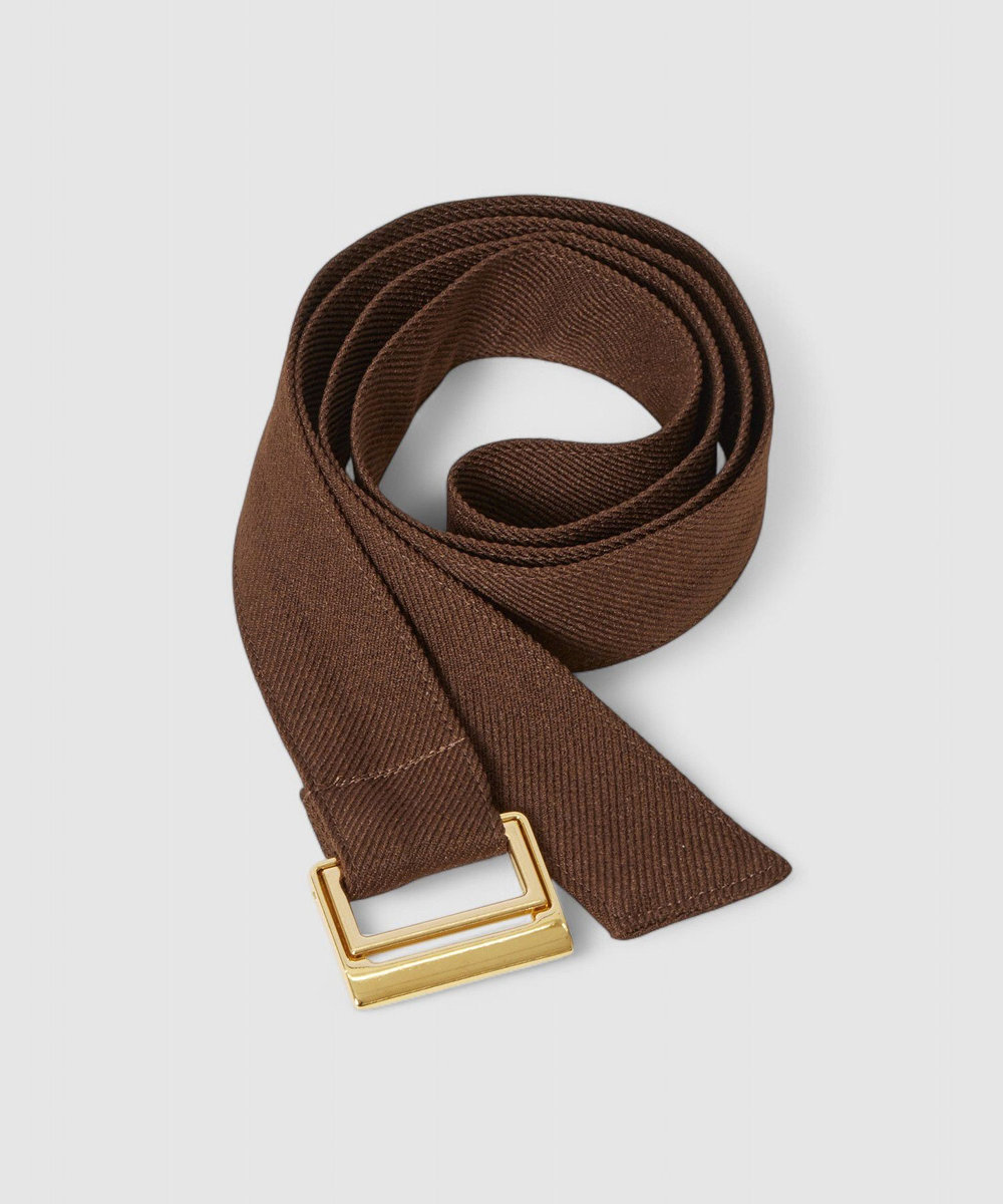 allureville ウールライクフランネルヨークレスパンツ ブラウン (81)