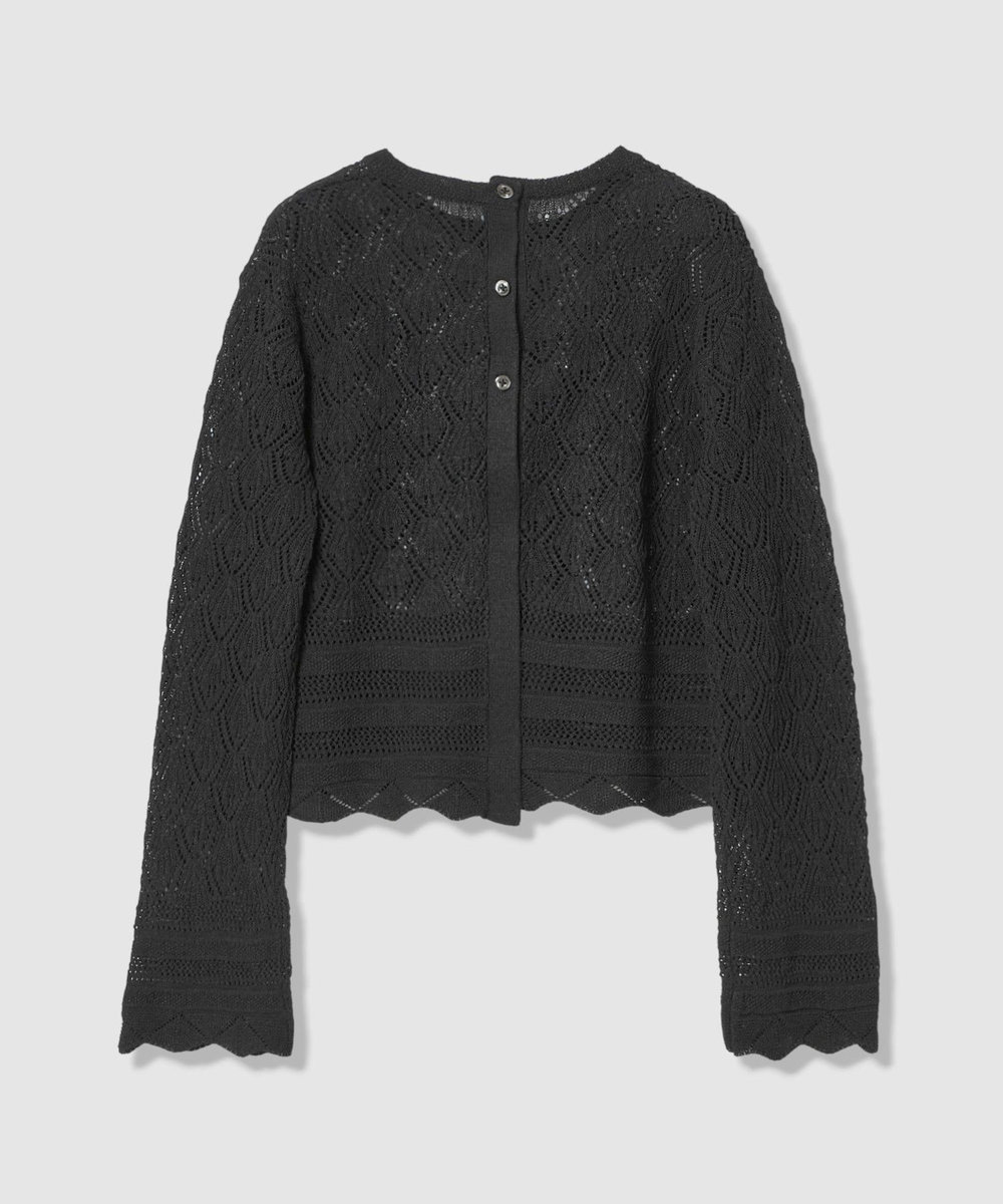 allureville レースニットプルオーバー ブラック (95)