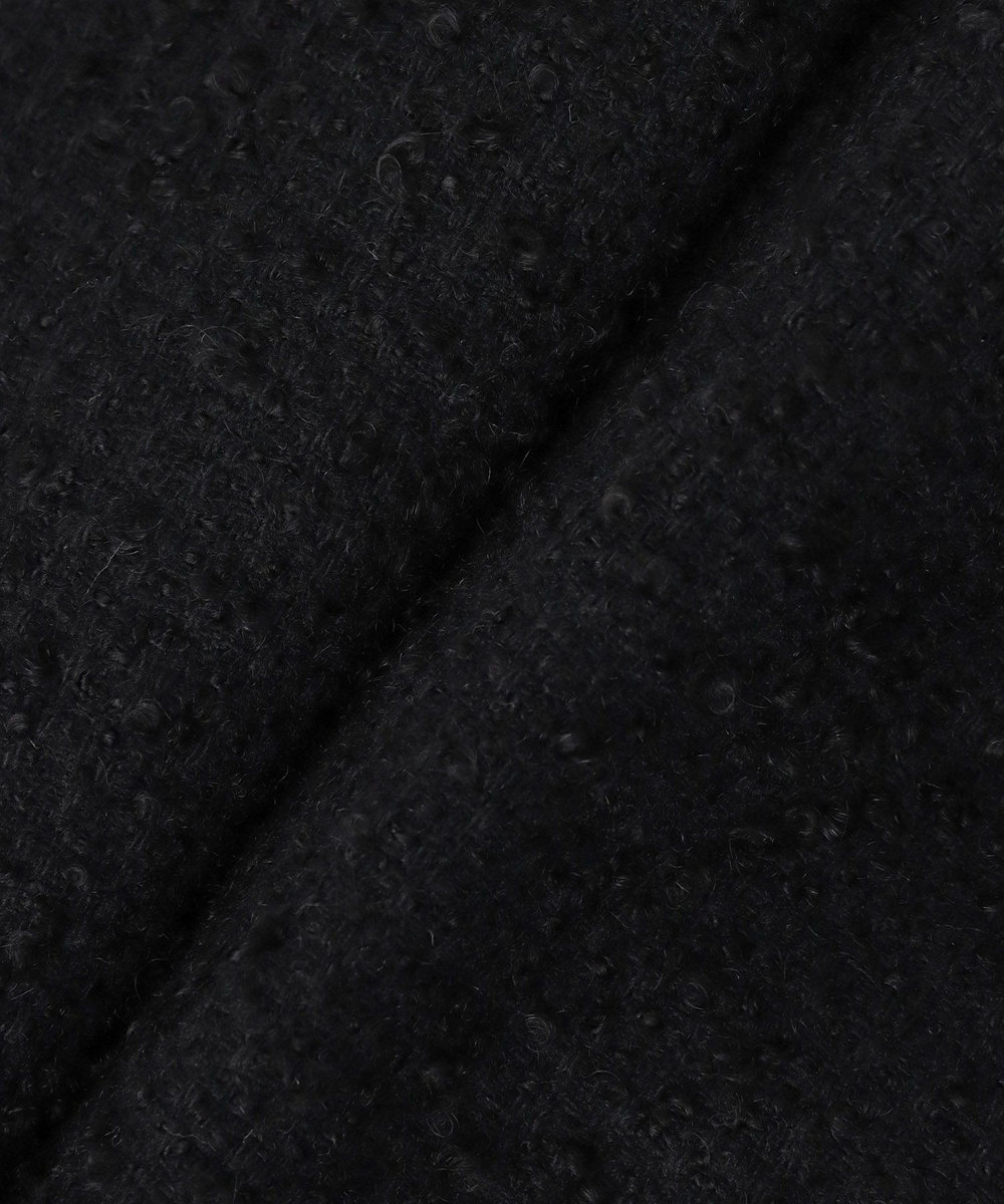 LOULOU WILLOUGHBY 【LOULOU WILLOUGHBY】ツイードダブルミドルコート ブラック (95)