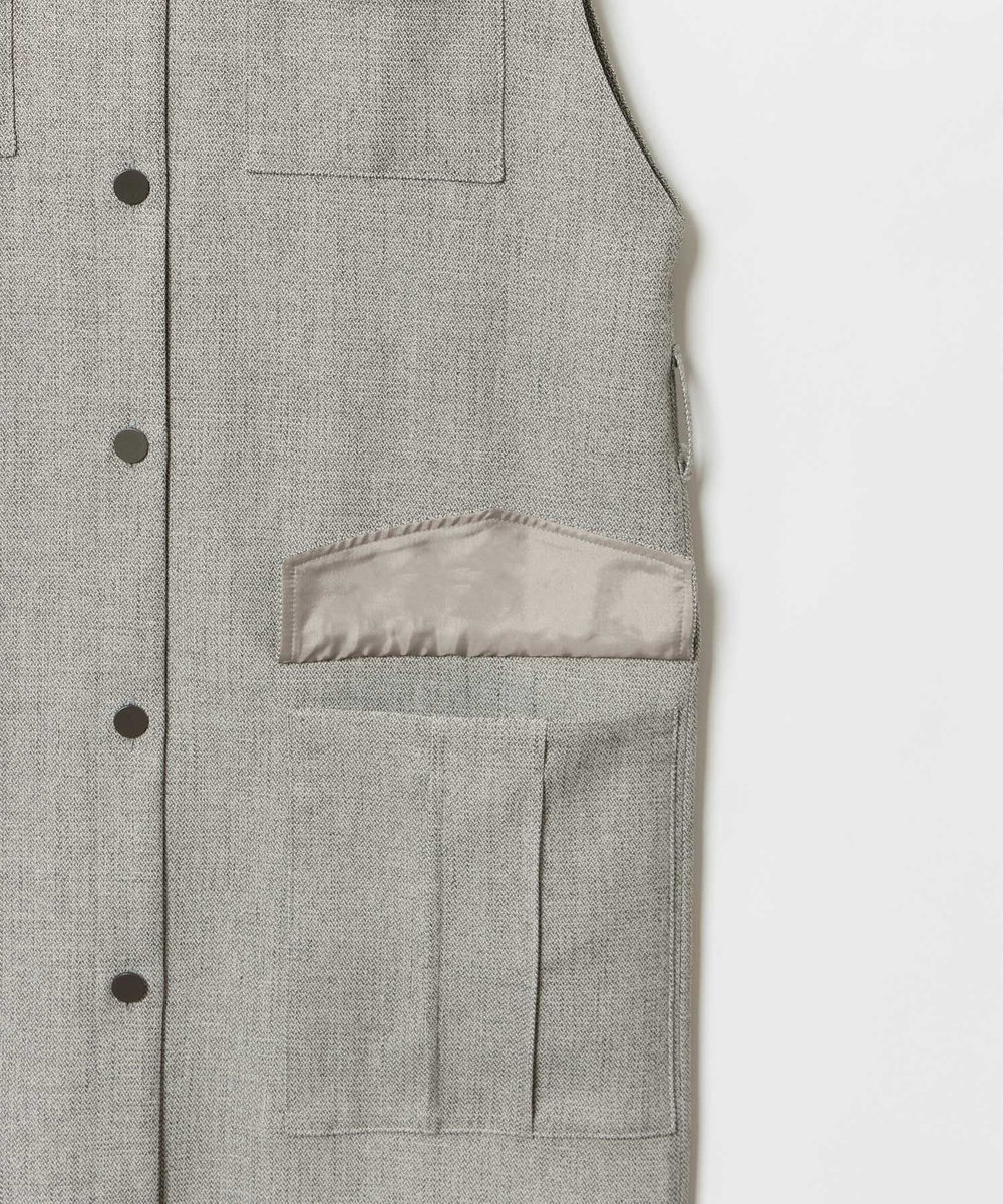 allureville メランジミニヘリンボンジレワンピース グレー (92)