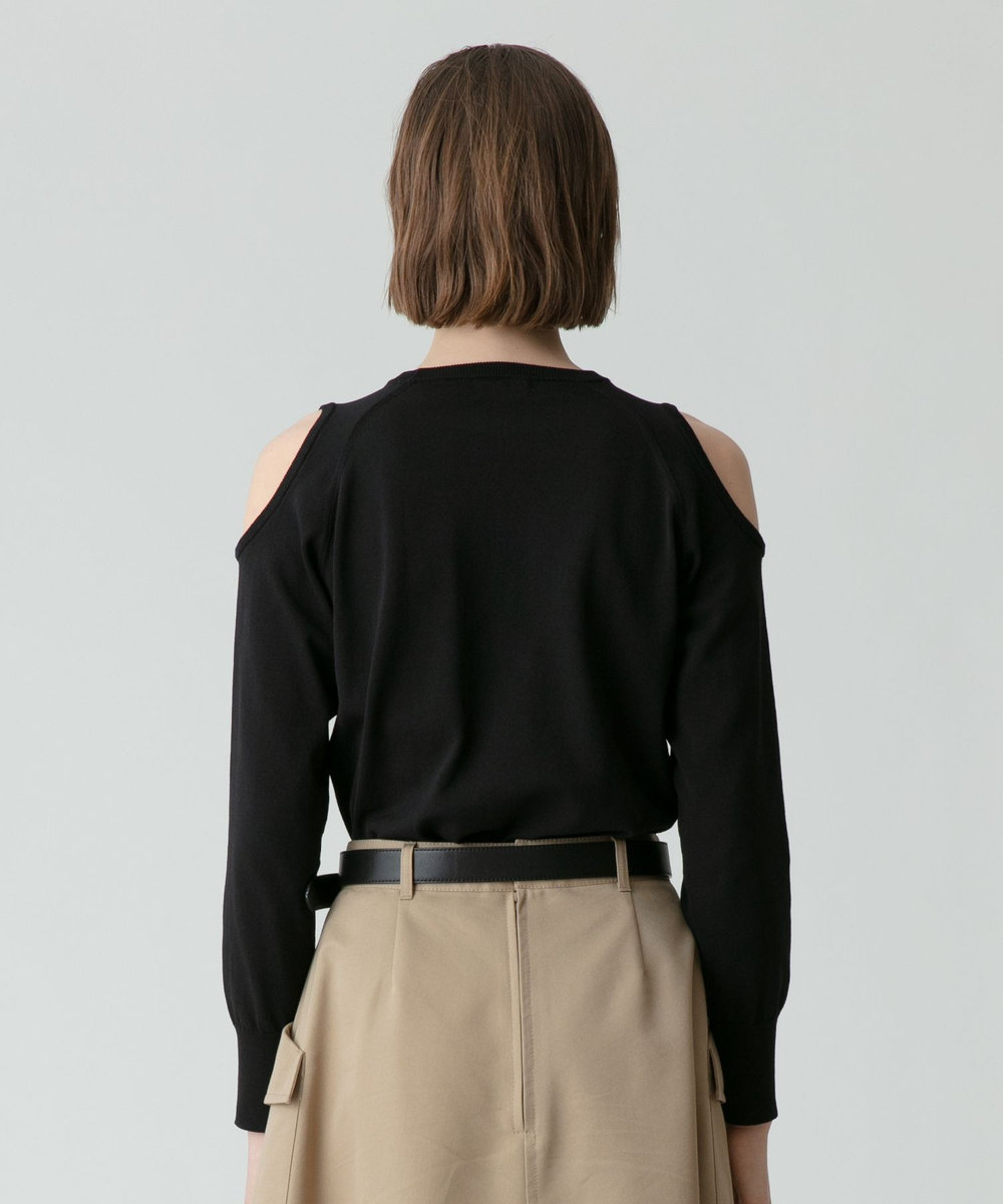 allureville オープンショルダープルオーバー ブラック (95)