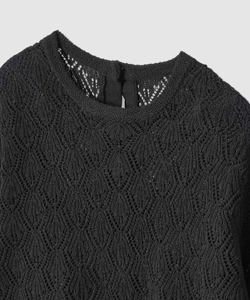 allureville レースニットプルオーバー ブラック (95)