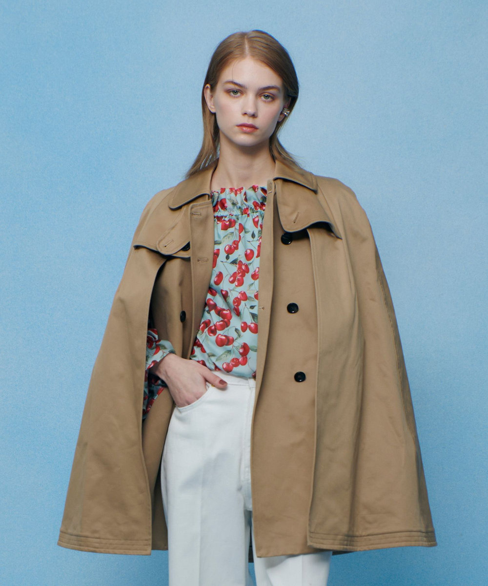 LOULOU WILLOUGHBY 【LOULOU WILLOUGHBY】トレンチケープコート キャメル (84)