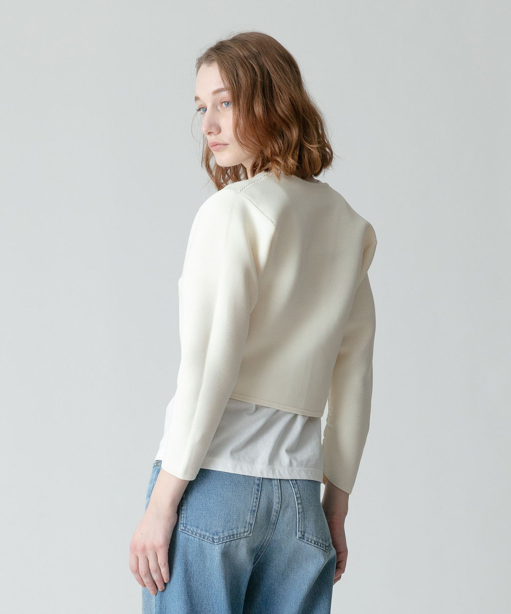 allureville 【セットアップ対応商品】ガーターニットショートジャケット アイボリー (04)