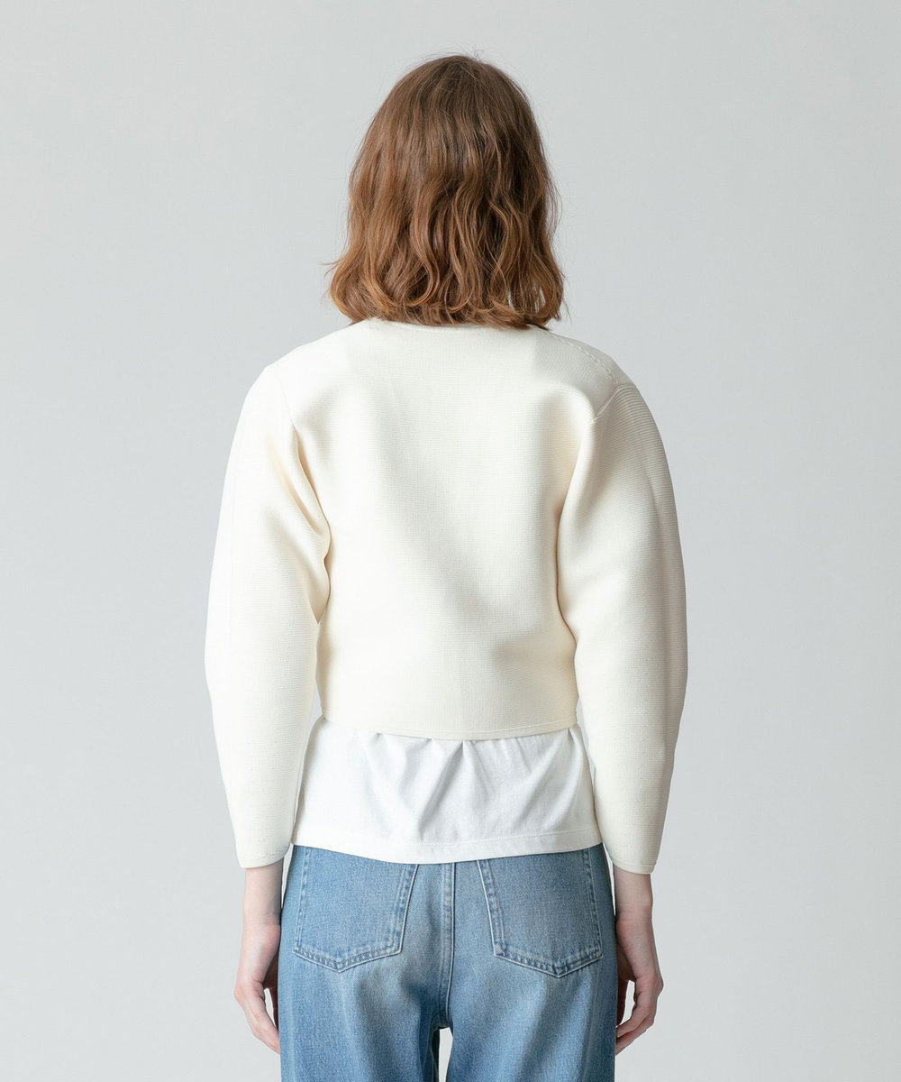 allureville 【セットアップ対応商品】ガーターニットショートジャケット アイボリー (04)