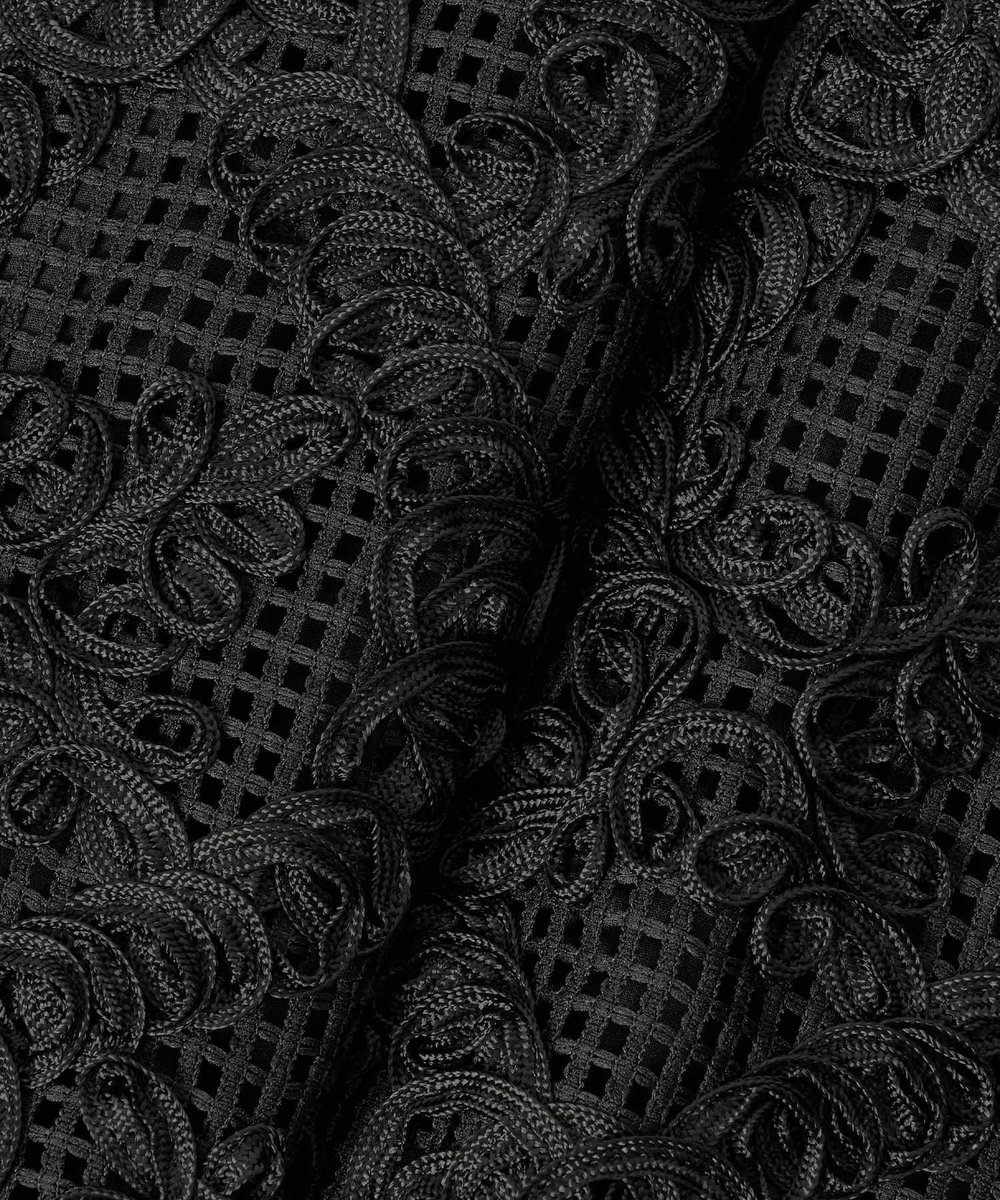 LOULOU WILLOUGHBY 【LOULOU WILLOUGHBY】コード刺繍ミニスカート ブラック (95)