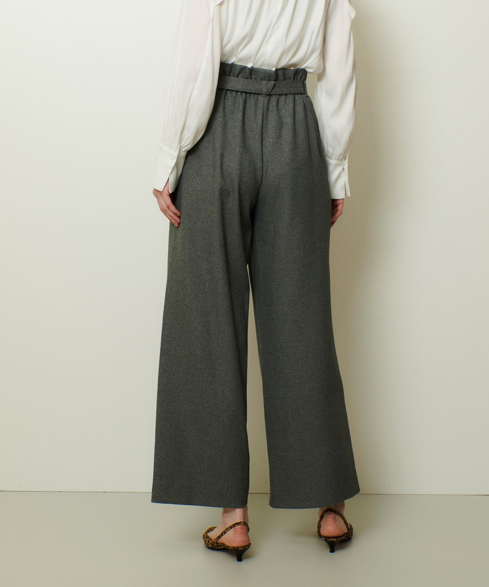 allureville ウールライクフランネルヨークレスパンツ グレー (92)