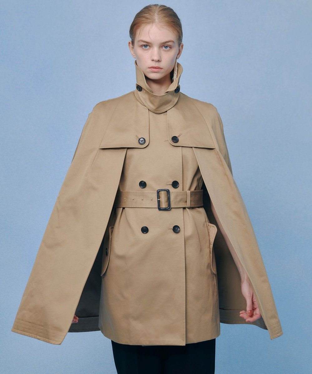 LOULOU WILLOUGHBY 【LOULOU WILLOUGHBY】トレンチケープコート キャメル (84)