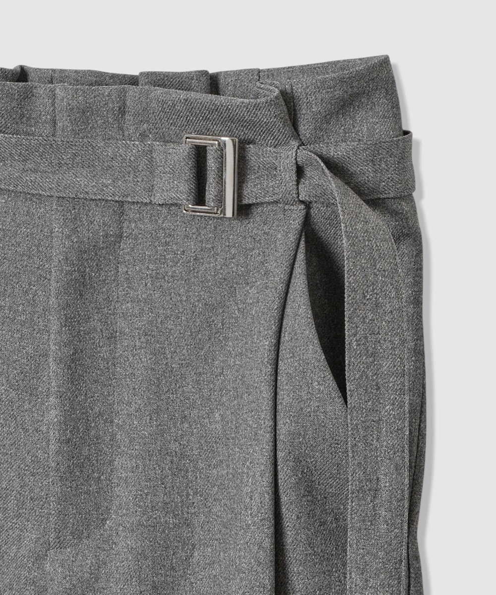 allureville ウールライクフランネルヨークレスパンツ グレー (92)