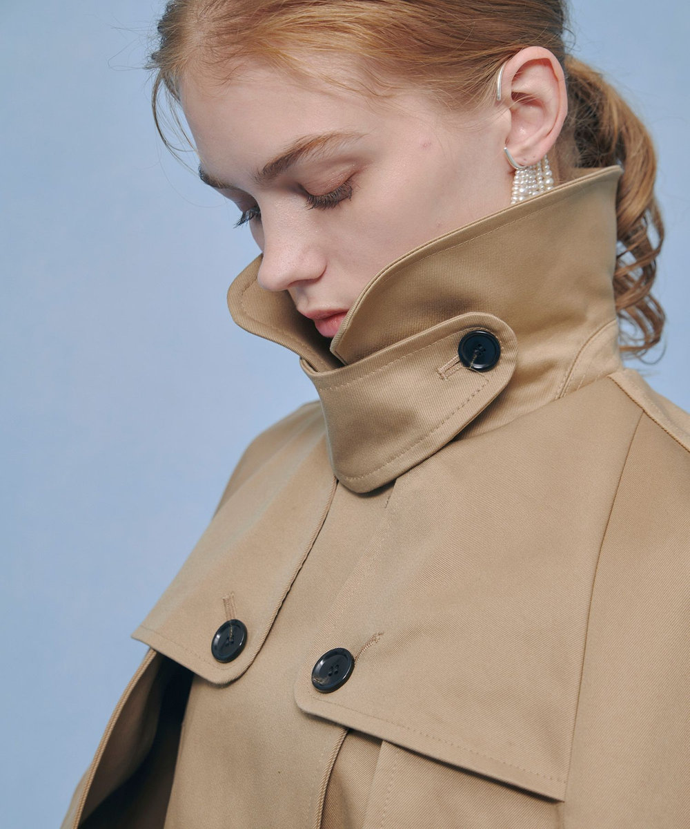 LOULOU WILLOUGHBY 【LOULOU WILLOUGHBY】トレンチケープコート キャメル (84)