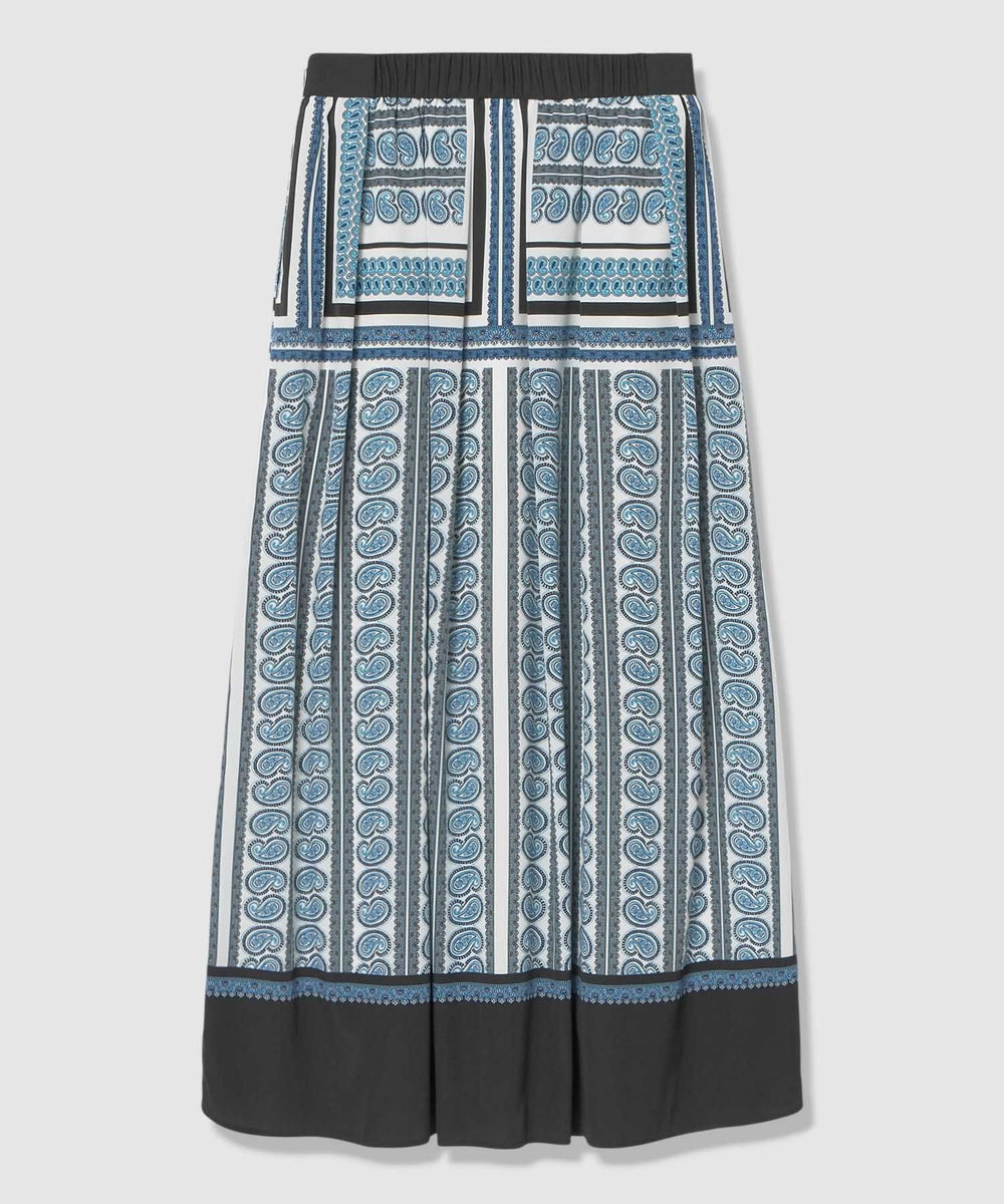 allureville OFFICINAペイズリースカート ブルー (61)