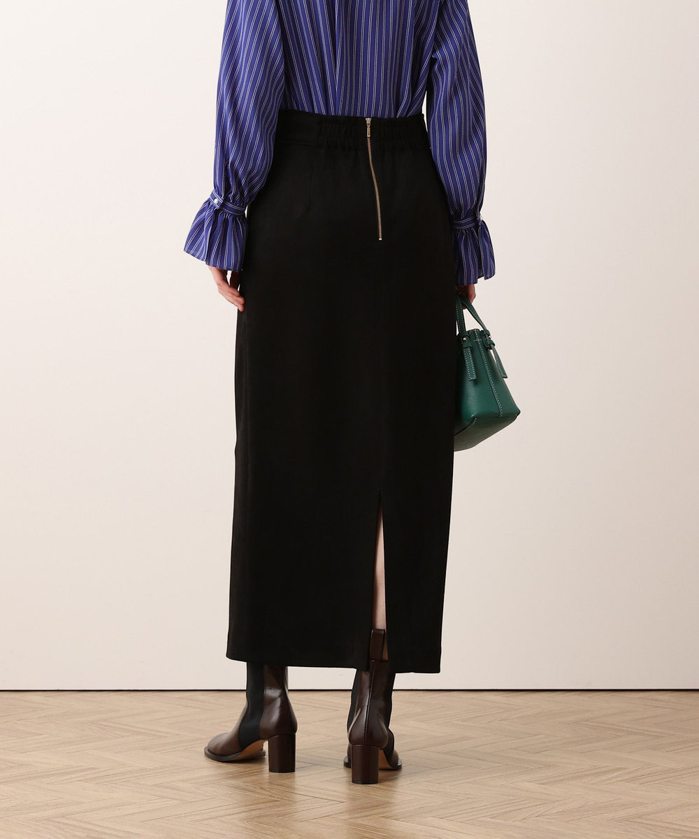 allureville フェイクスウェードサスペンダースカート ブラック (95)