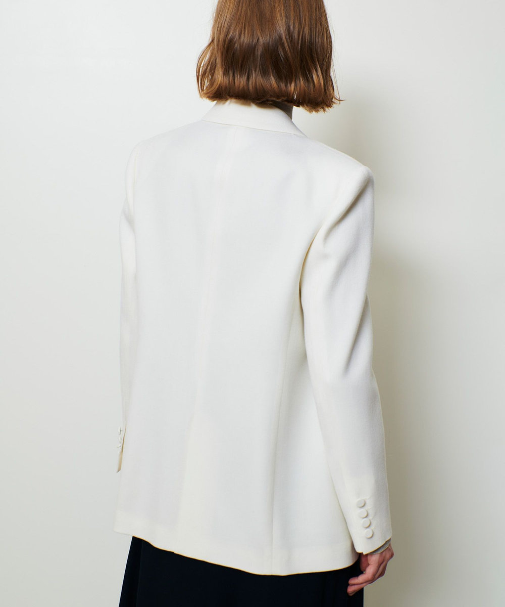 allureville ウールサキソニーフラップポケットジャケット アイボリー (04)