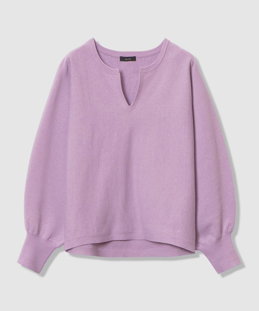 allureville コットンインレードルマンスリーブプルオーバー ラベンダー (53)