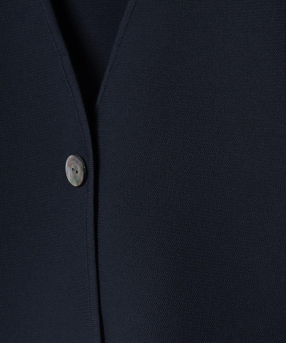 allureville 【セットアップ対応商品】ガーターニットショートジャケット ネイビー (65)