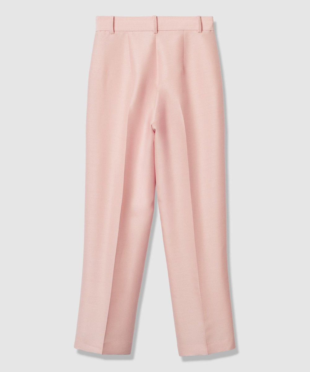 LOULOU WILLOUGHBY シルクウールツイルタックパンツ ピンク (41)