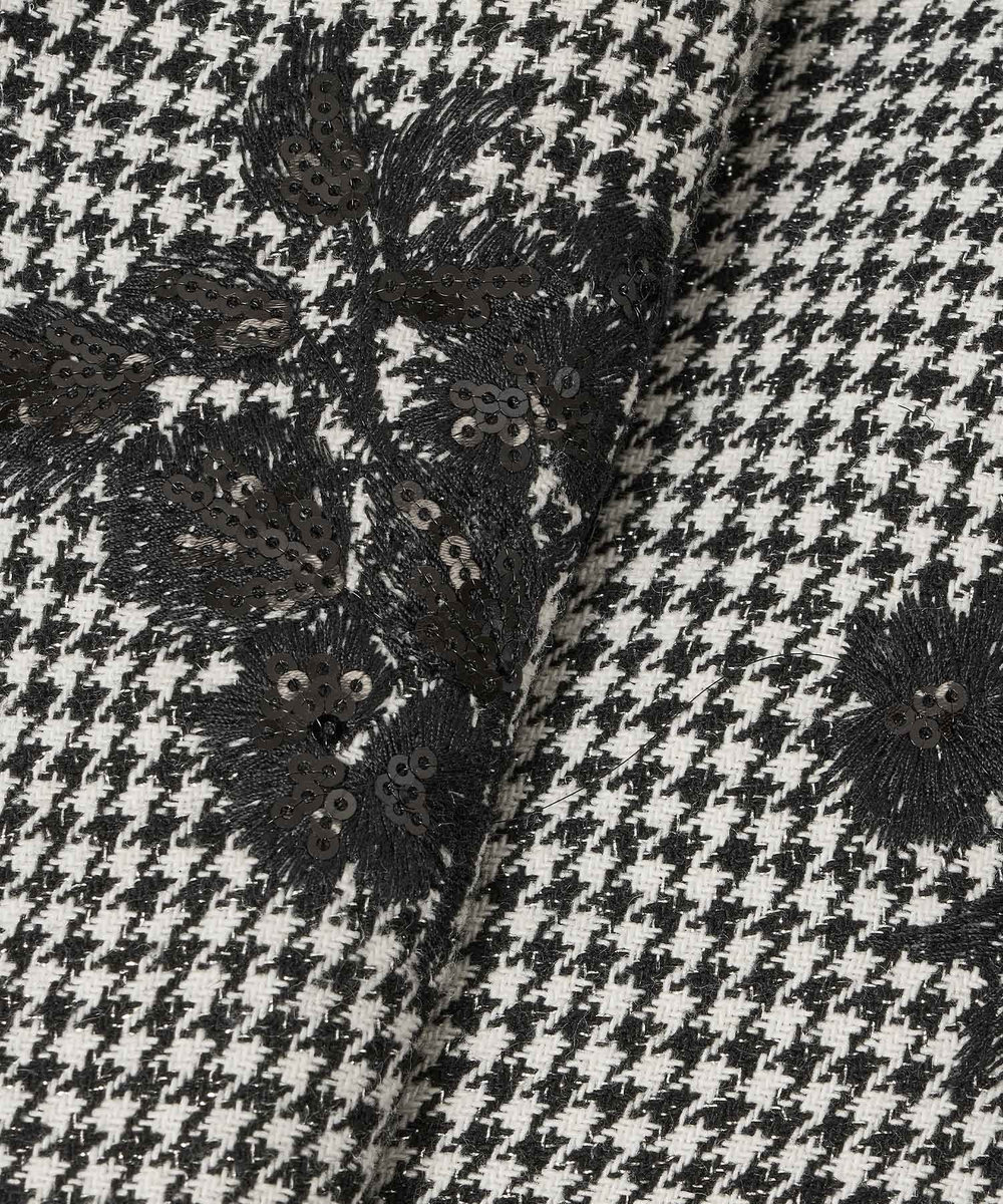 LOULOU WILLOUGHBY フラワー刺繍千鳥オールインワン ホワイト系 (08)