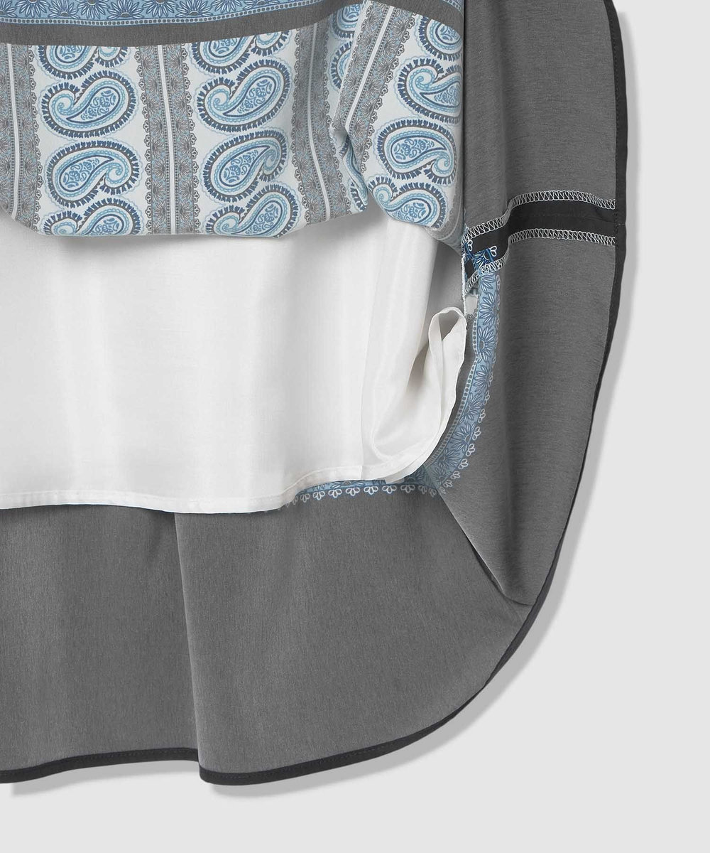 allureville OFFICINAペイズリースカート ブルー (61)