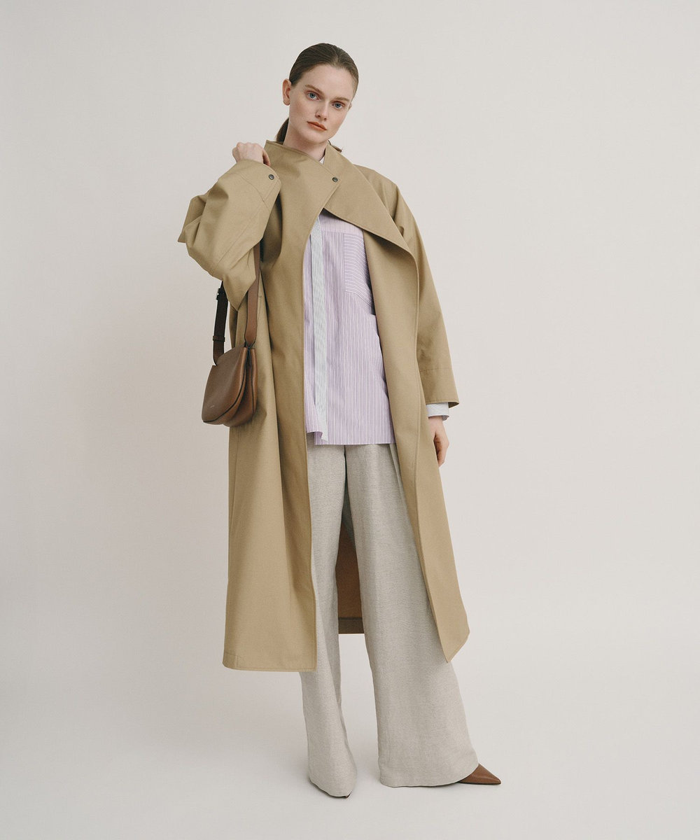 allureville シャークスキンワイドパンツ ベージュ (11)