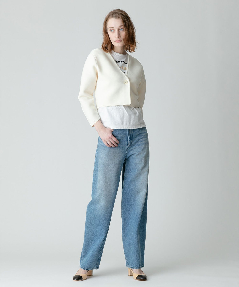 allureville 【セットアップ対応商品】ガーターニットショートジャケット アイボリー (04)
