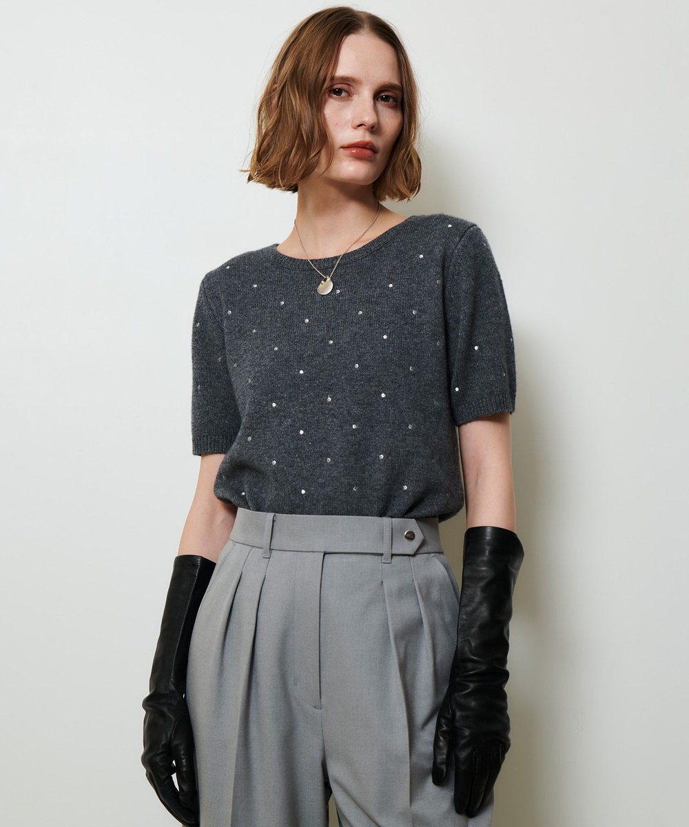 buying 【Italguanto(イタルグアント)】LEATHER LONG GLOVES ブラック (95)