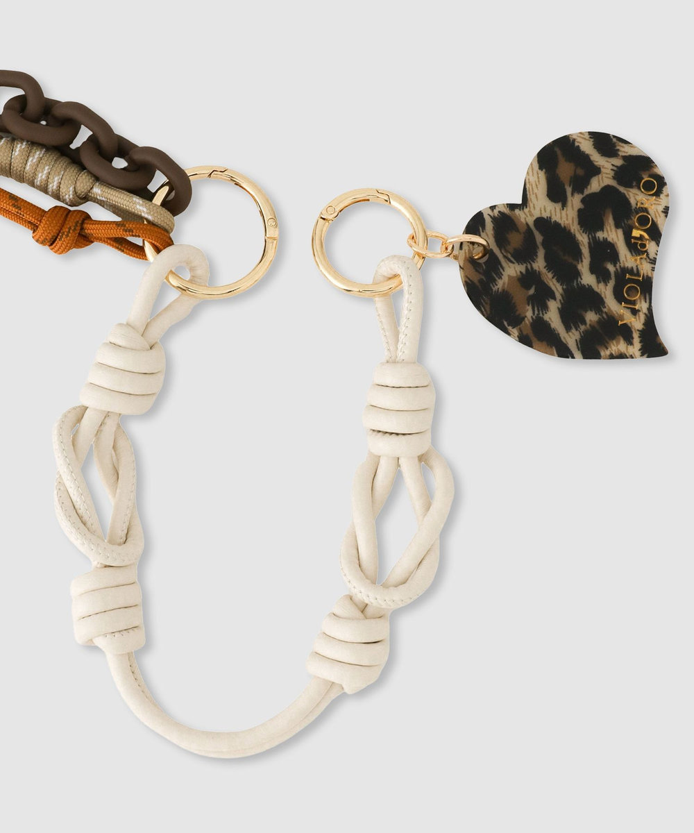 buying 【VIOLAd'ORO(ヴィオラドーロ)】HEART BAG CHARM ホワイト系 (08)