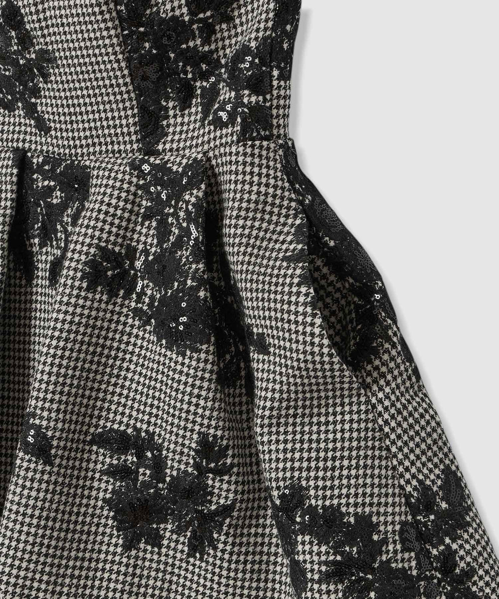 LOULOU WILLOUGHBY フラワー刺繍千鳥オールインワン ホワイト系 (08)