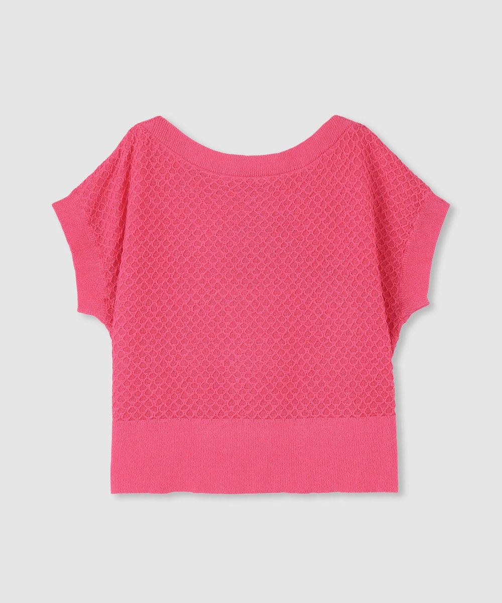 allureville ペーパーヤーンボートネックプルオーバー ピンク (41)