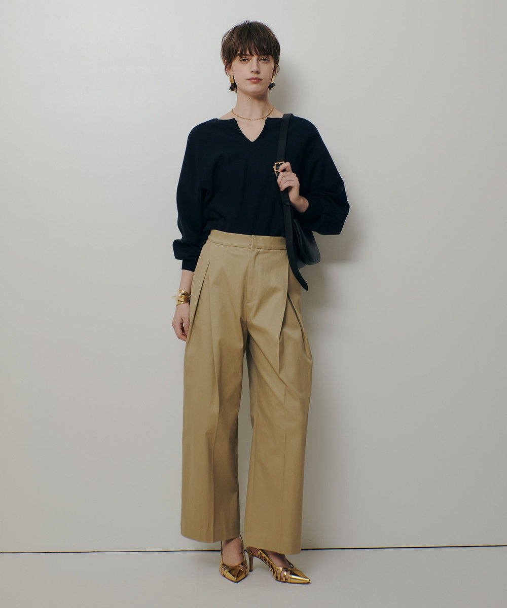 allureville コットンインレードルマンスリーブプルオーバー ネイビー (65)