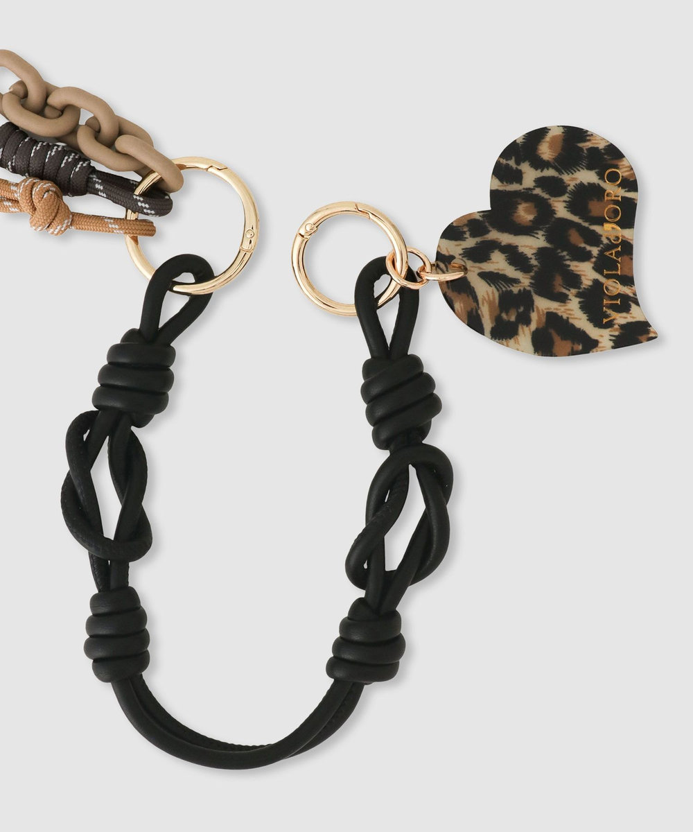 buying 【VIOLAd'ORO(ヴィオラドーロ)】HEART BAG CHARM ブラック系 (98)
