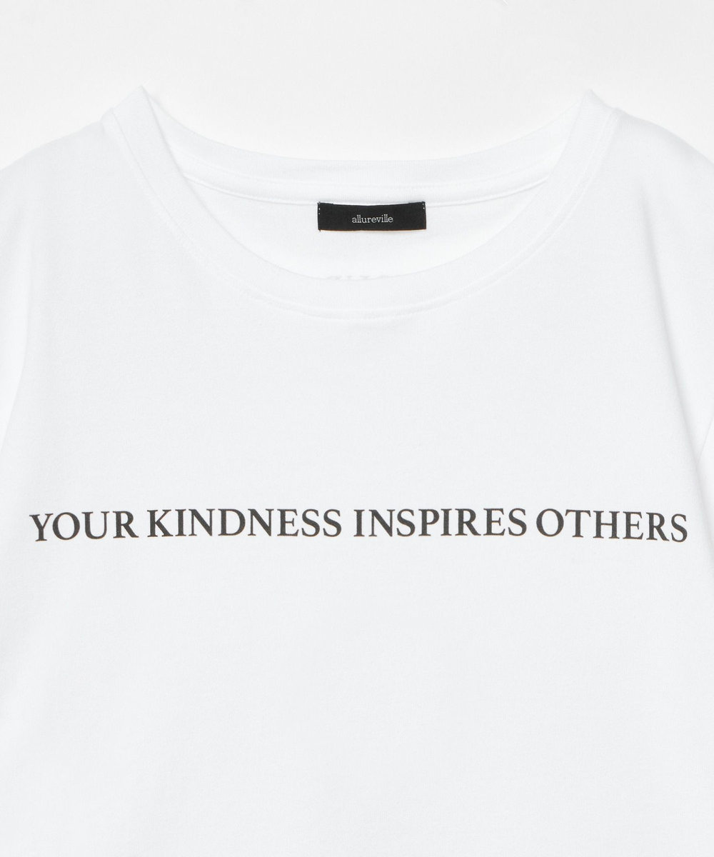 allureville コンビフォントＴシャツ オフホワイト (02)
