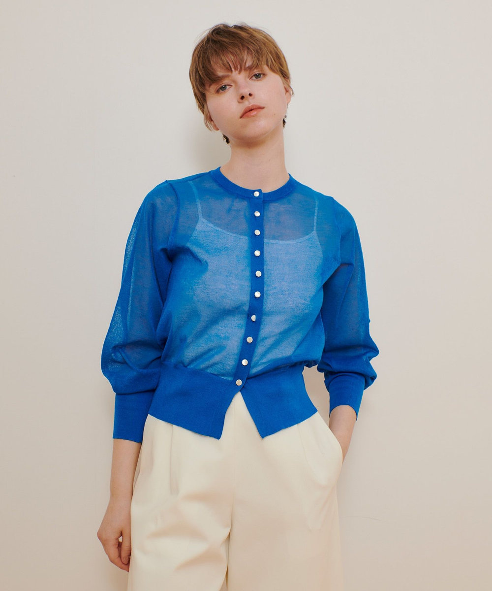 【allureville】アルアバイル シアーラミー混カーディガン シアーラミー混カーディガン|allureville OFFICIAL SITE / ONLINE SHOP