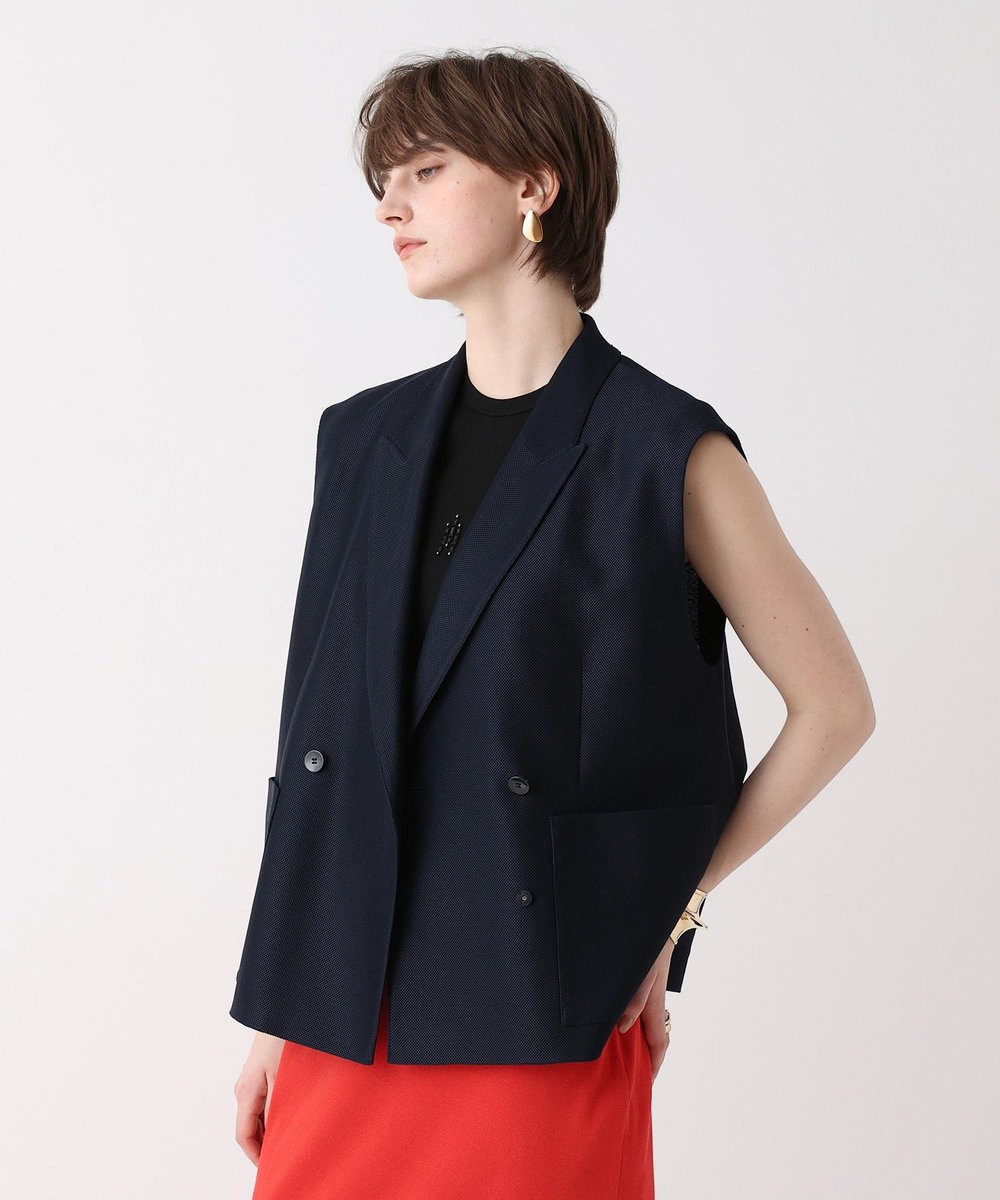 allureville エコカラミボックスジレ ネイビー (65)