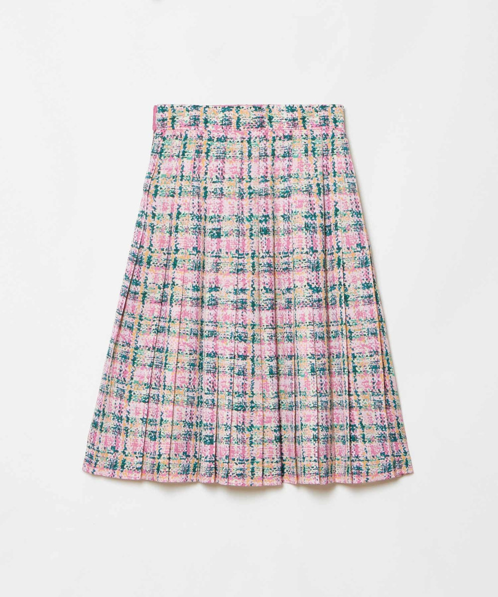 LOULOU WILLOUGHBY 【LOULOU WILLOUGHBY】チェックプリントプリーツミディスカート ピンク (41)